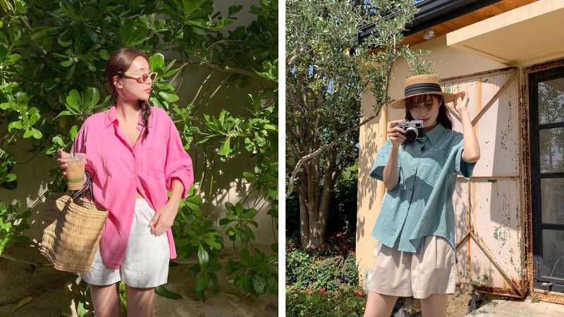Du lịch mùa hè ở Hà Giang, bạn có thể mang trong mình sự trẻ trung và năng động với trang phục quần short và áo thun