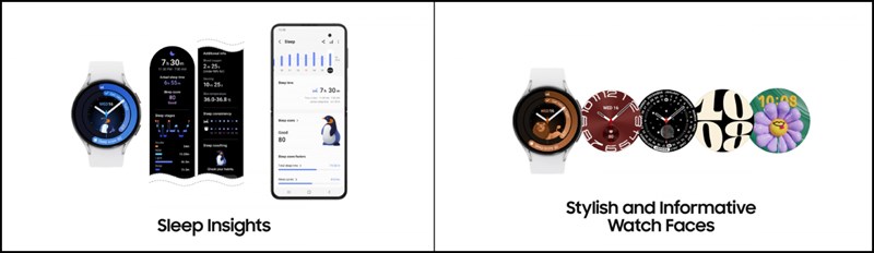 Dòng sản phẩm Galaxy Watch trước đó cũng được trang bị tính năng Sleep Insights, và nhiều tùy chọn giao diện thú vị khác