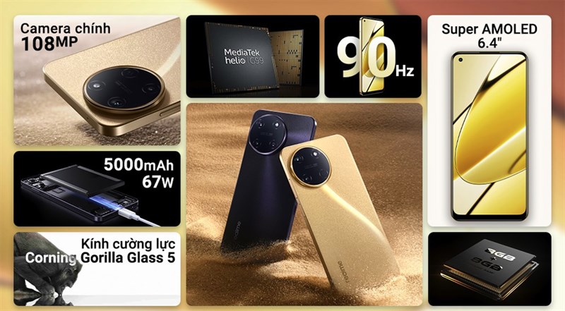 Combo ưu đãi: Giảm 400K kèm trả góp 0% khi mua realme 11 4G