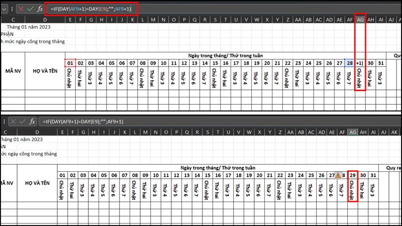Cách tạo bảng chấm công trên Microsoft Excel