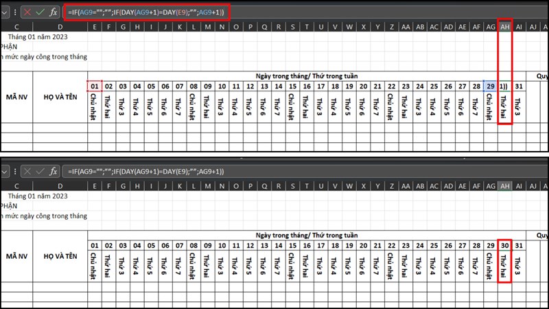 Cách tạo bảng chấm công trên Microsoft Excel
