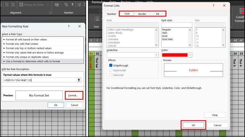 Cách tạo bảng chấm công trên Microsoft Excel