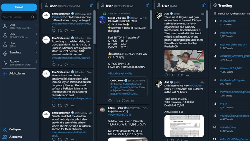 TweetDeck là công cụ dùng để lắng nghe mạng xã hội Twitter