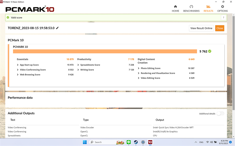 Điểm hiệu năng của ASUS Vivobook 14X OLED 2023 được chấm bởi PCMark 10 Điểm hiệu năng của ASUS Vivobook 14X OLED 2023 được chấm bởi PCMark 10