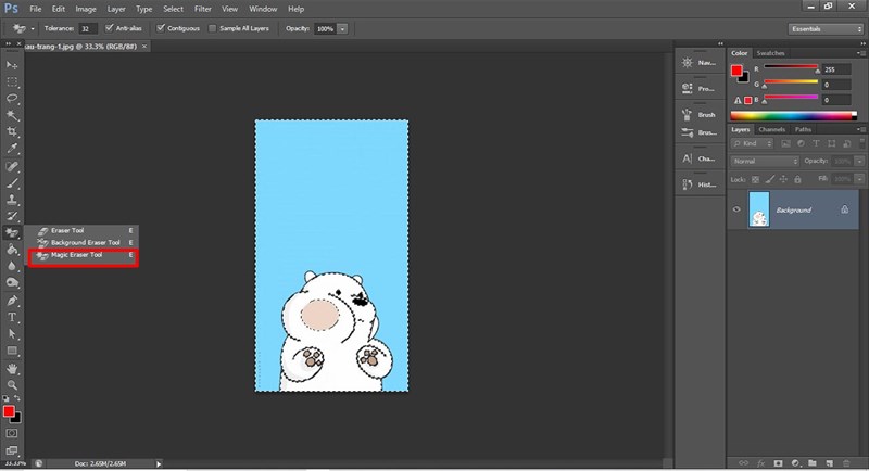 Cách đổ màu, tô màu nền trong Photoshop Cách đổ màu, tô màu nền trong Photoshop