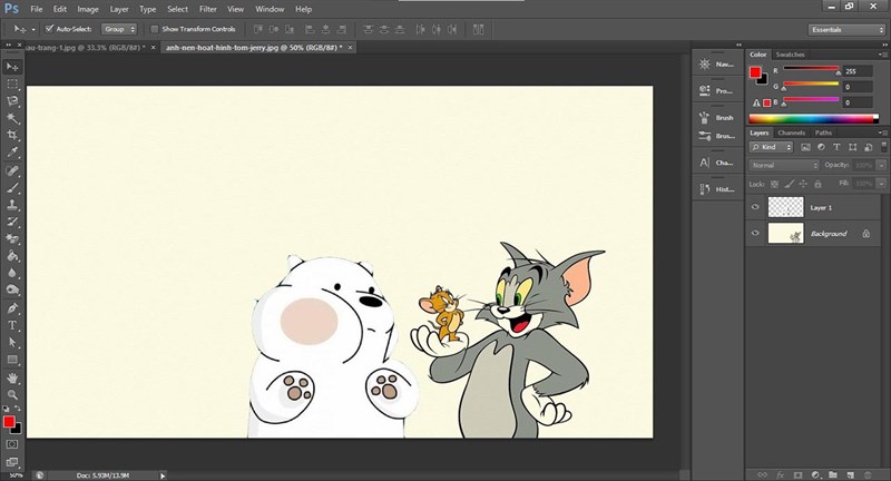 Hướng dẫn cắt, ghép trong Photoshop