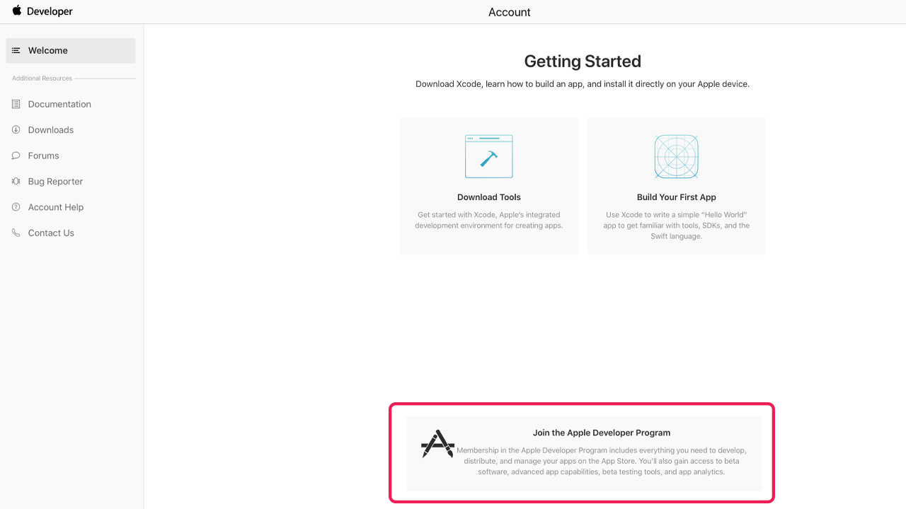 Apple Developer Program for Individuals