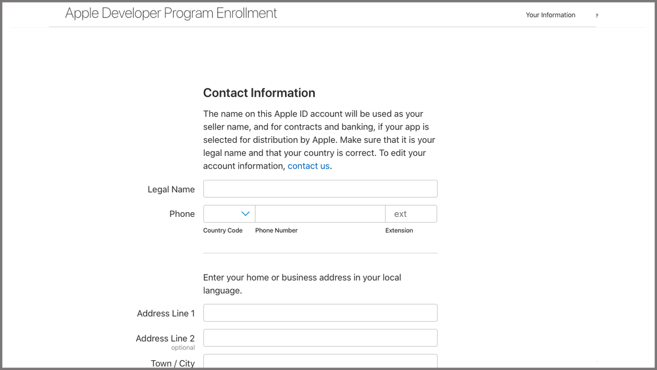 Apple Developer Program for Individuals