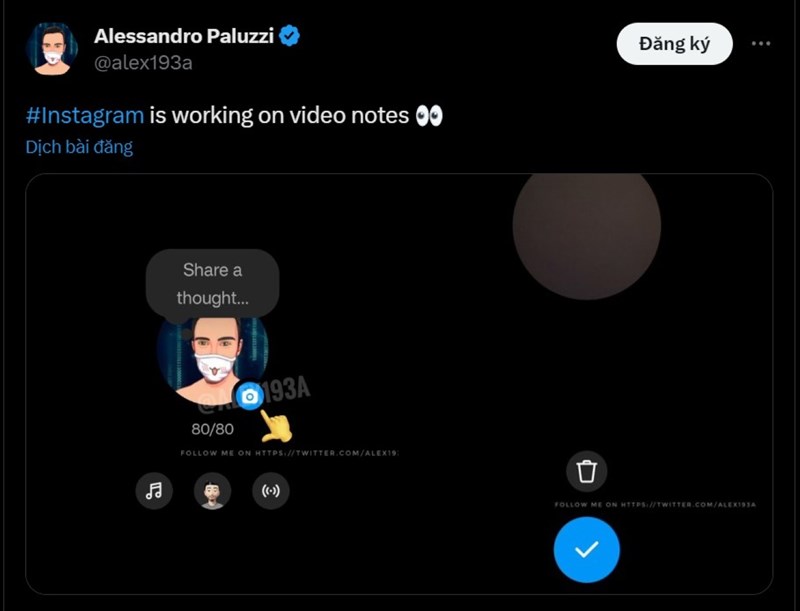 Bài đăng trên mạng xã hội X của Alessandro Paluzzi