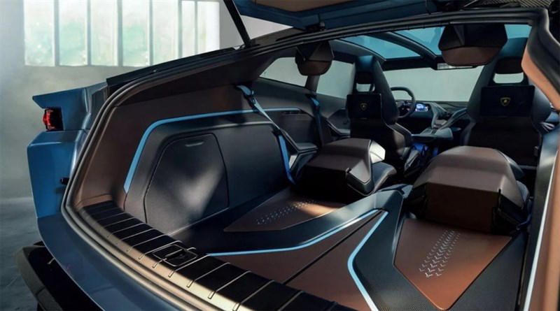 Ghế phụ phía sau Lamborghini Lanzador có thể gập lại
