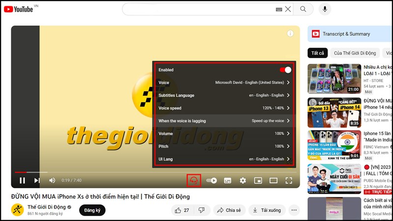 Cách chuyển ngữ video YouTube sang tiếng việt