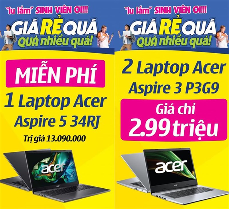 Ngày hội sắm Laptop GIÁ RẺ QUÁ quay trở lại, thêm hàng ngàn sản phẩm giá cực 'iu'