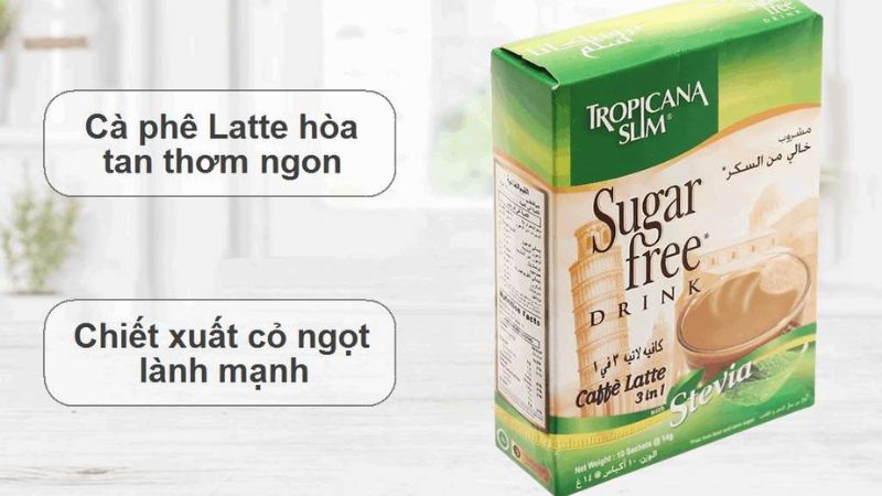 Cà phê Tropicana Slim Latte chiết xuất cỏ ngọt có gì đặc biệt?