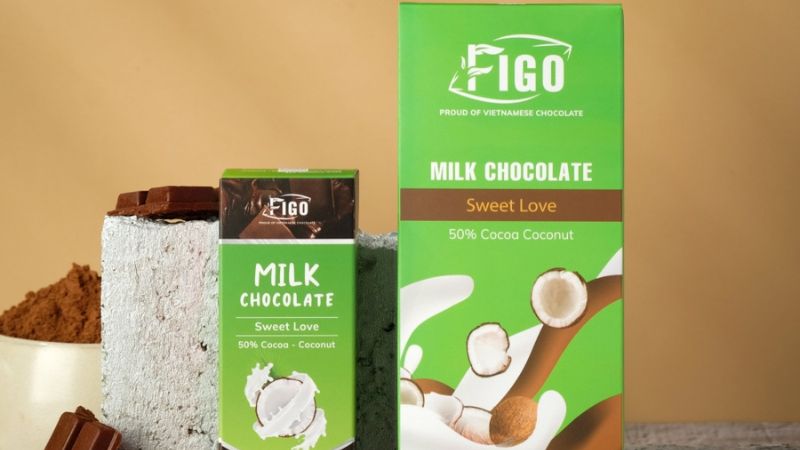 Milk Chocolate Sweet Love 50% cocoa coconut Figo