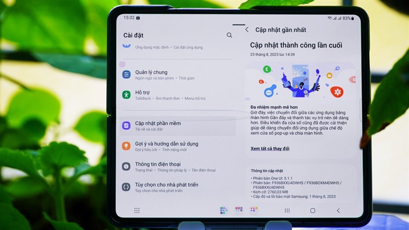 Galaxy Z Fold4 tại Việt Nam được cập nhật One UI 5.1.1: Đa nhiệm chuyên nghiệp hơn