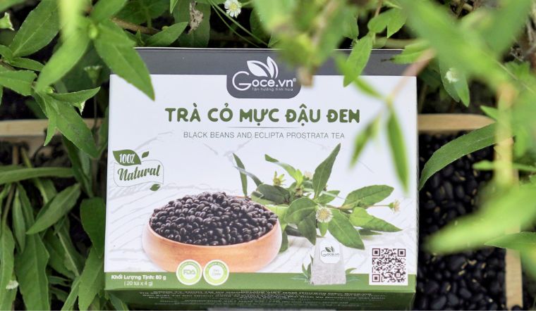 Thanh lọc, giải độc với trà cỏ mực đậu đen túi lọc Goce 