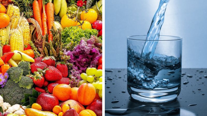 Tiêu thụ nhiều rau xanh, trái cây và uống đủ nước