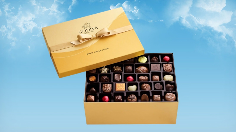 Sản phẩm socola Godiva gây ấn tượng với người tiêu dùng bởi thiết kế độc đáo và chất lượng cao