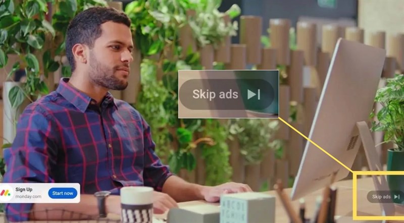 Nút bỏ qua quảng cáo mới trên YouTube Nút bỏ qua quảng cáo mới trên YouTube