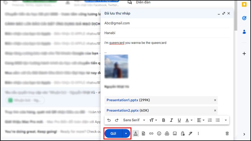 cách gửi PowerPoint qua Gmail