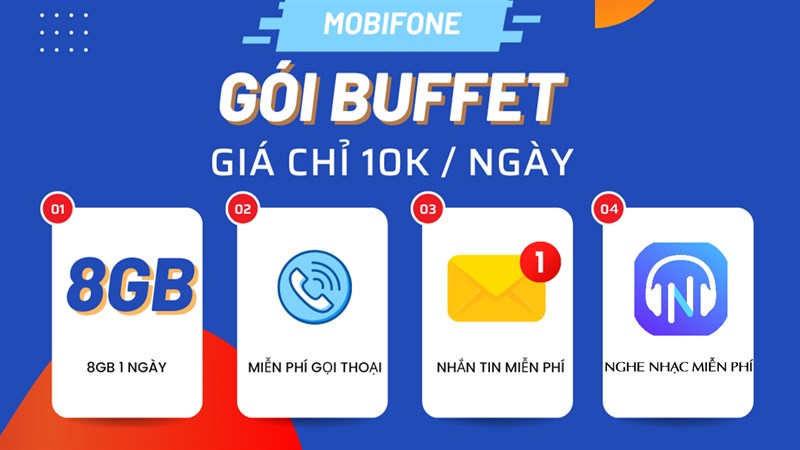 Cách đăng ký gói cước 10K của MobiFone