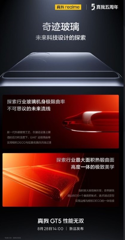 realme tiết lộ chất liệu mặt lưng của realme GT5 realme tiết lộ chất liệu mặt lưng của realme GT5