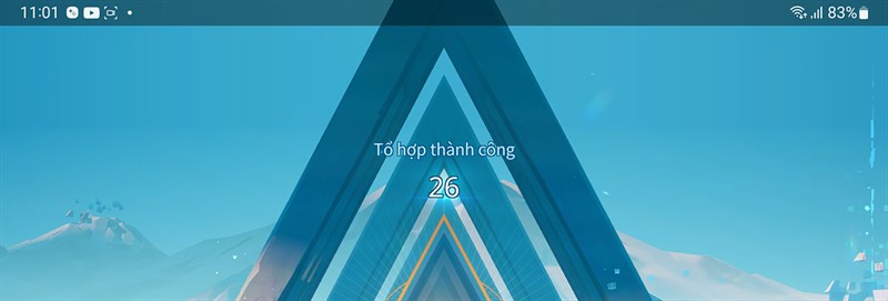 Lúc bắt đầu chơi Liên Quân Mobile trên Galaxy Z Fold5 có mức pin là 83%
