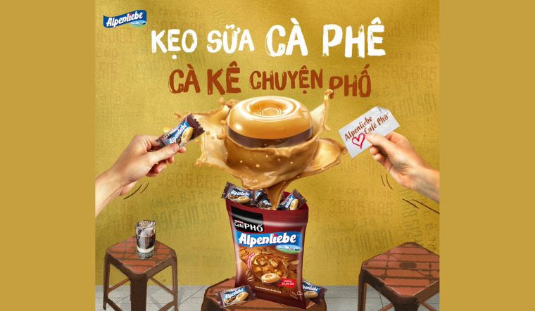 Thử ngay kẹo Alpenliebe x CafePHỐ vị cà phê đường phố đậm đà mới