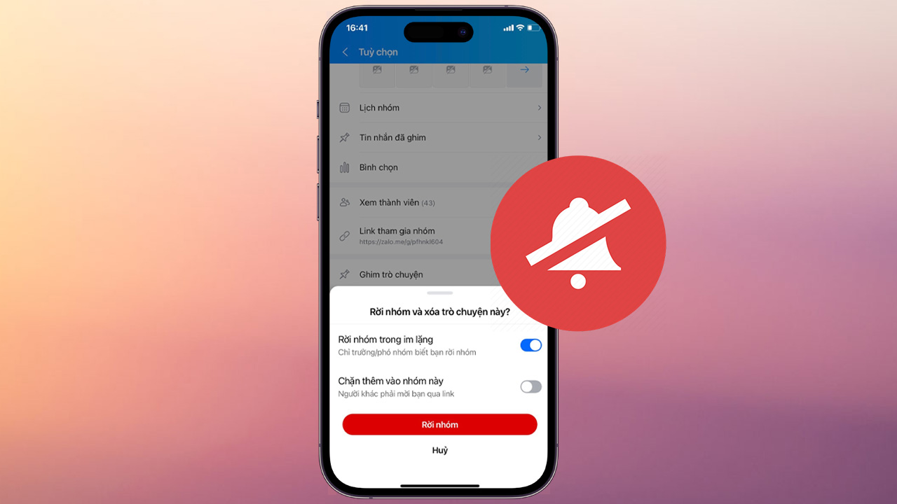 Cách rời nhóm Zalo trong im lặng