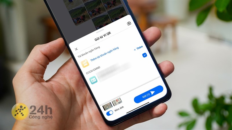 Cách gửi thẻ trong ví QR qua chat Zalo