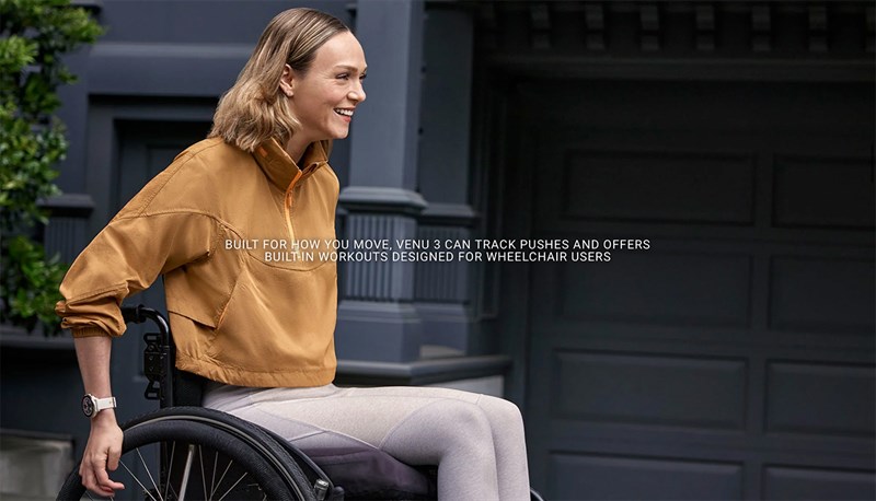 Garmin Venu 3 được trang bị thêm chế độ và các bài tập dành cho người ngồi xe lăn