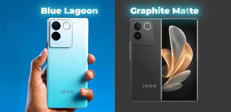 iQOO Z7 Pro 5G có hai màu, Blue Lagoon và Graphite Matte