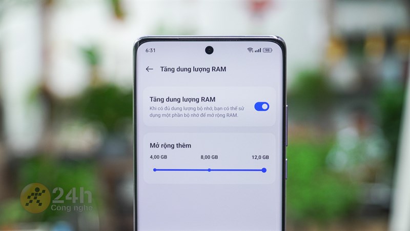 OPPO Reno10 Pro+ 5G sở hữu tính năng mở rộng RAM ảo (tối đa là 12 GB).