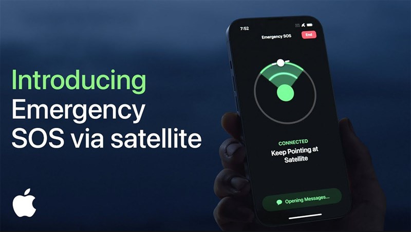 Tính năng gọi điện SOS khẩn cấp thông qua vệ tinh trên iPhone được ra mắt hồi năm ngoái Tính năng SOS thông qua vệ tinh trên iPhone được ra mắt hồi năm ngoái