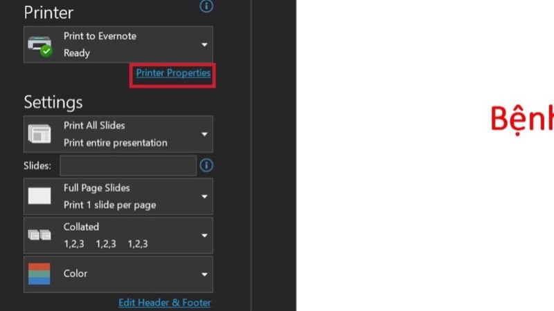 Cách in file PowerPoint mà không bị mất chữ