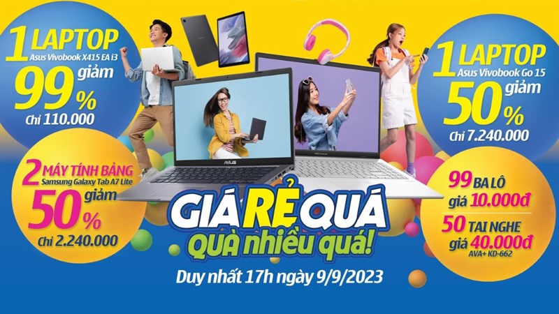 Sự kiện Laptop GIÁ RẺ QUÁ quay trở lại Sự kiện Laptop GIÁ RẺ QUÁ quay trở lại