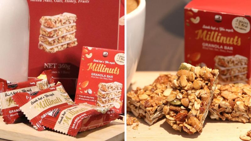 Thanh ngũ cốc dinh dưỡng - Granola Bar Millinuts