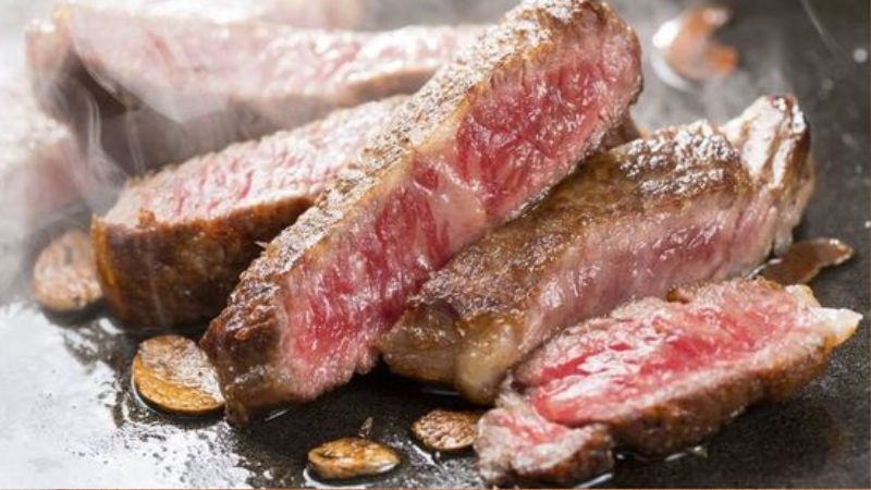 Steak from Australian Hokubee beef