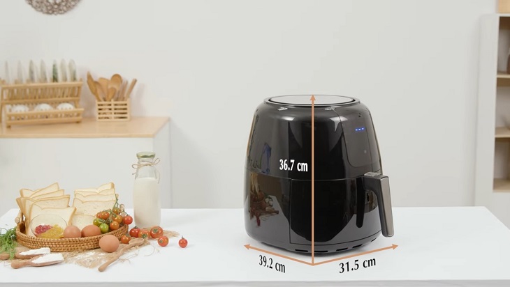 Vỏ ngoài bằng nhựa chịu nhiệt màu đen, hình dạng bo tròn