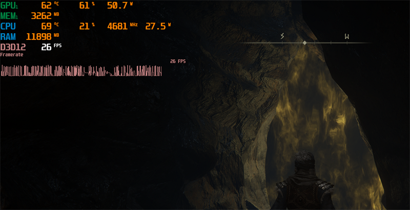 Nhiệt độ của HP VICTUS 16 r0130TX khi trải nghiệm game Elder Ring