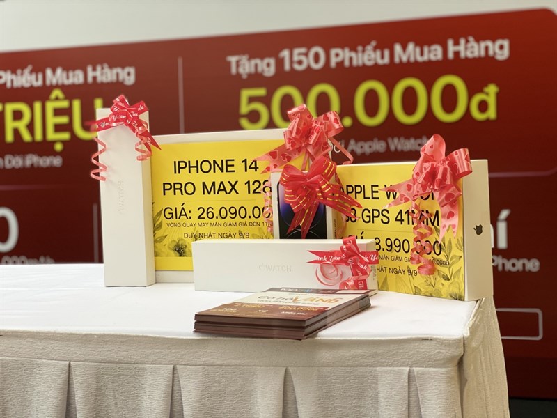 Các phần quà đã chuẩn bị sẵn sàng chờ các vị khách may mắn