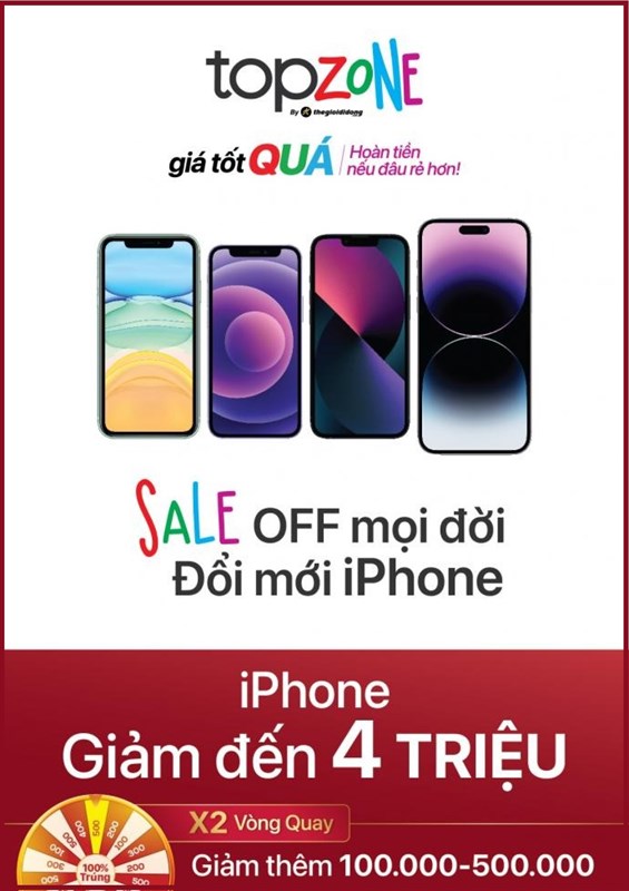 Thế Giới Di Động sẽ giảm giá cho tất cả các đời iPhone, là cơ hội cho quý khách có nhu cầu lên đời