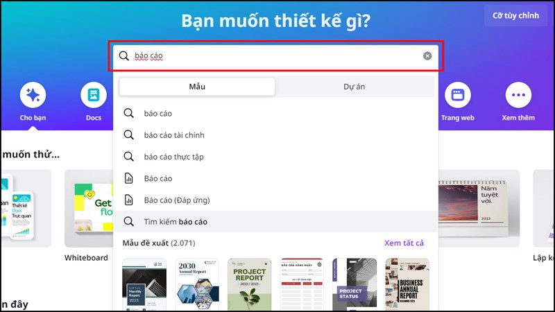 Cách làm bảng báo cáo trên Canva