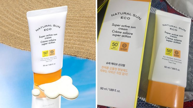 Kem Chống Nắng Toàn Diện Ngăn Bụi Mịn THE FACE SHOP Natural Sun Eco Super Active Sun Cream SPF50+ Pa++++