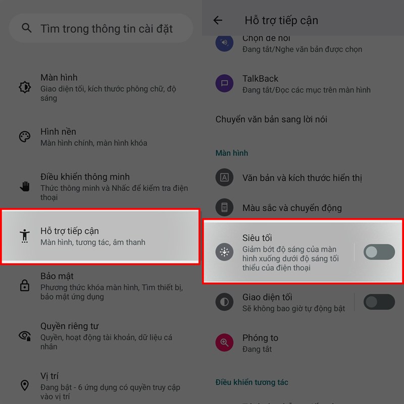 Cách bật màn hình siêu tối trên realme C51 Cách bật màn hình siêu tối trên realme C51