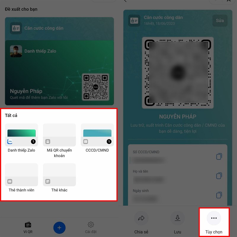 Cách xóa mã QR trên Ví QR Zalo