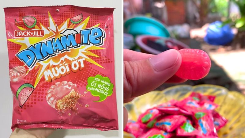 Kẹo Dynamite ổi hồng muối ớt