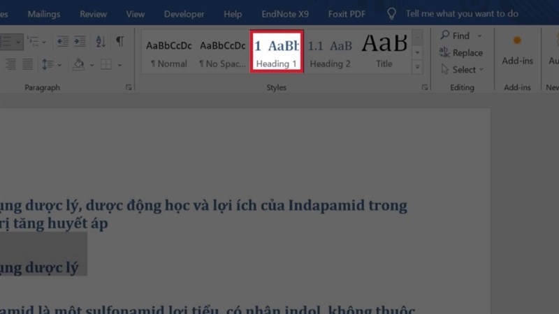 Cách đánh số thứ tự 1.1 1.2 trong Word