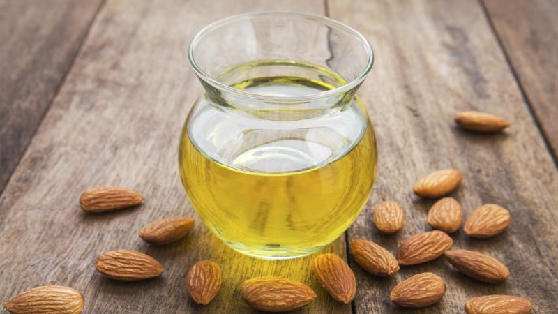 Almond oil neck massage