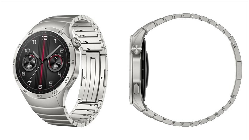 Huawei Watch GT4 46mm với dây đeo kim loại và thiết kế sang trọng